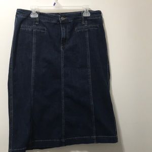 Christopher and banks stretch jean skirt